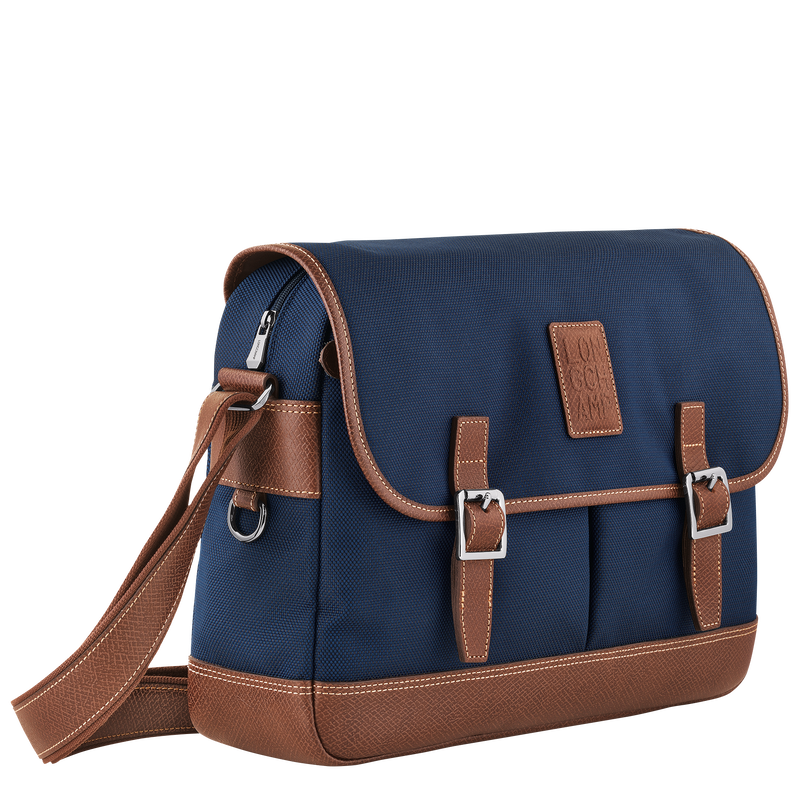 Longchamp Boxford Bolso bandolera L Lona reciclada - Azul Oferta especial de fábrica