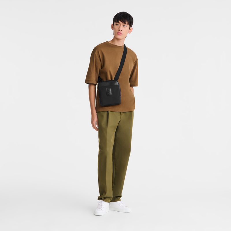 Longchamp Boxford Bolso bandolera XS Lona reciclada - Negro Promoción trimestral