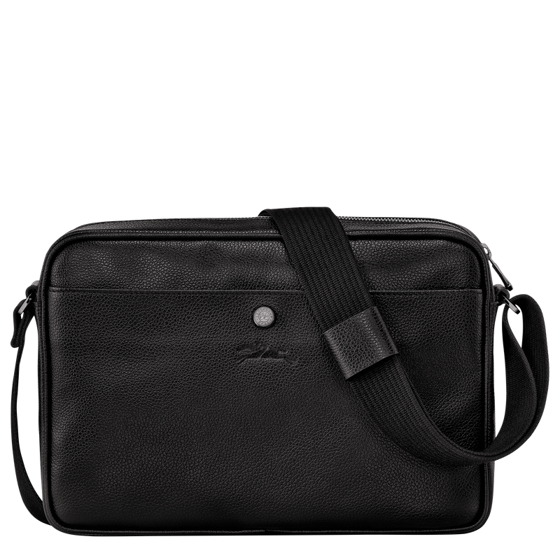 Longchamp Le Foulonné Bolso bandolera M Cuero - Negro Liquidación