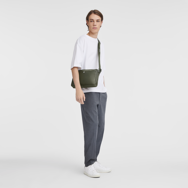 Longchamp Le Foulonné Bolso bandolera M Cuero - Caqui Envío internacional gratuito
