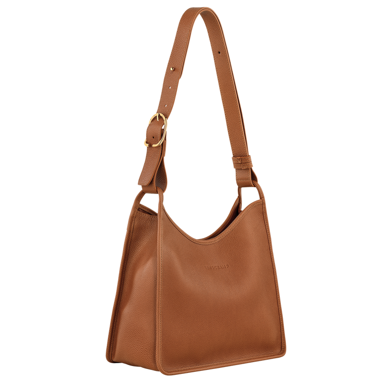 Longchamp Le Foulonné Bolso de hombro M Cuero - Caramelo Tienda de fábrica