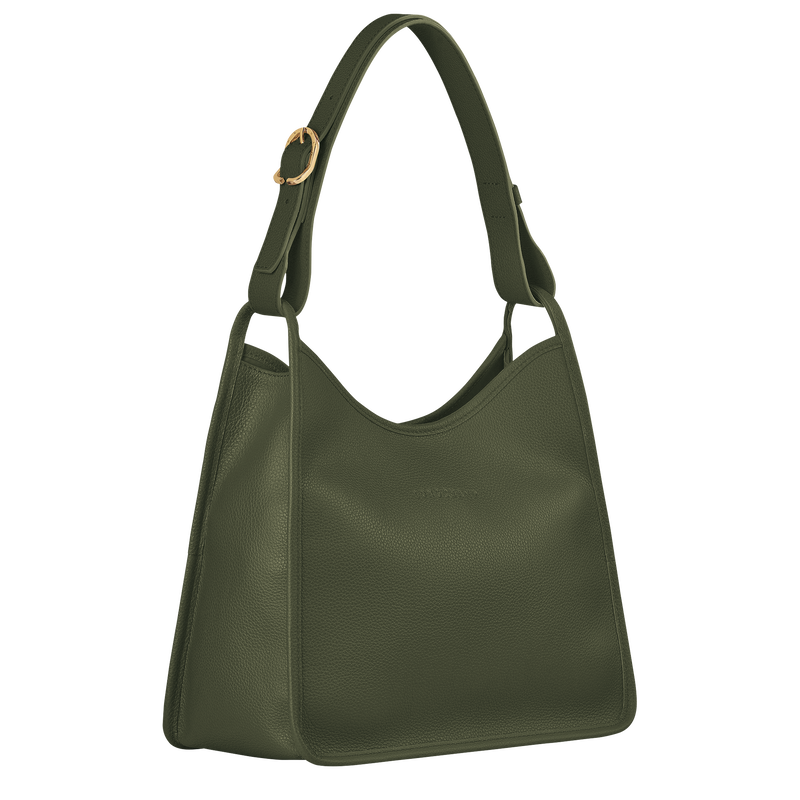 Longchamp Le Foulonné Bolso de hombro M Cuero - Caqui Ahorra y exporta