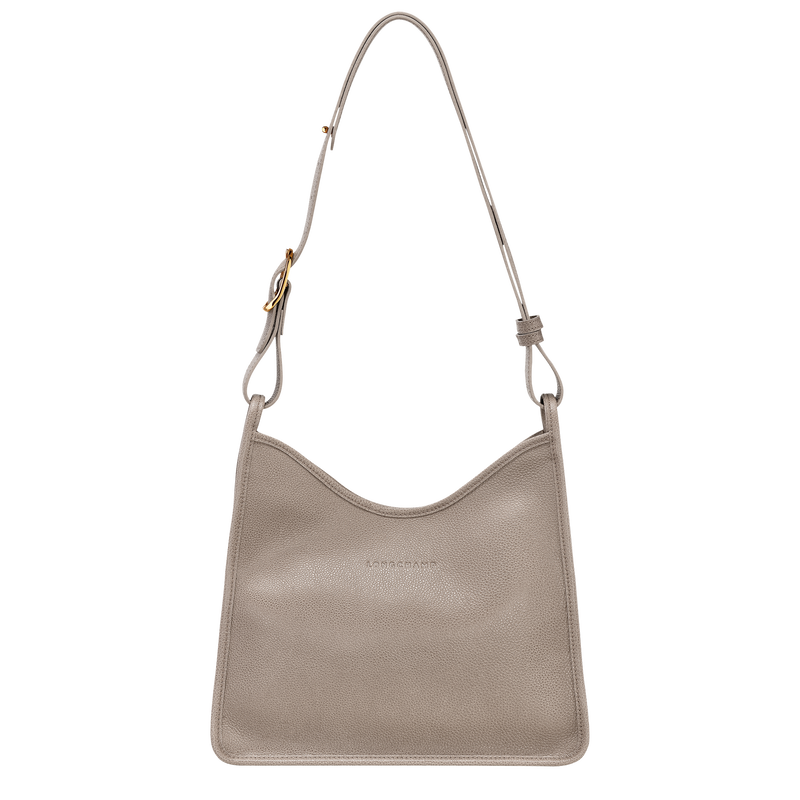 Longchamp Le Foulonné Bolso de hombro M Cuero - Tórtola