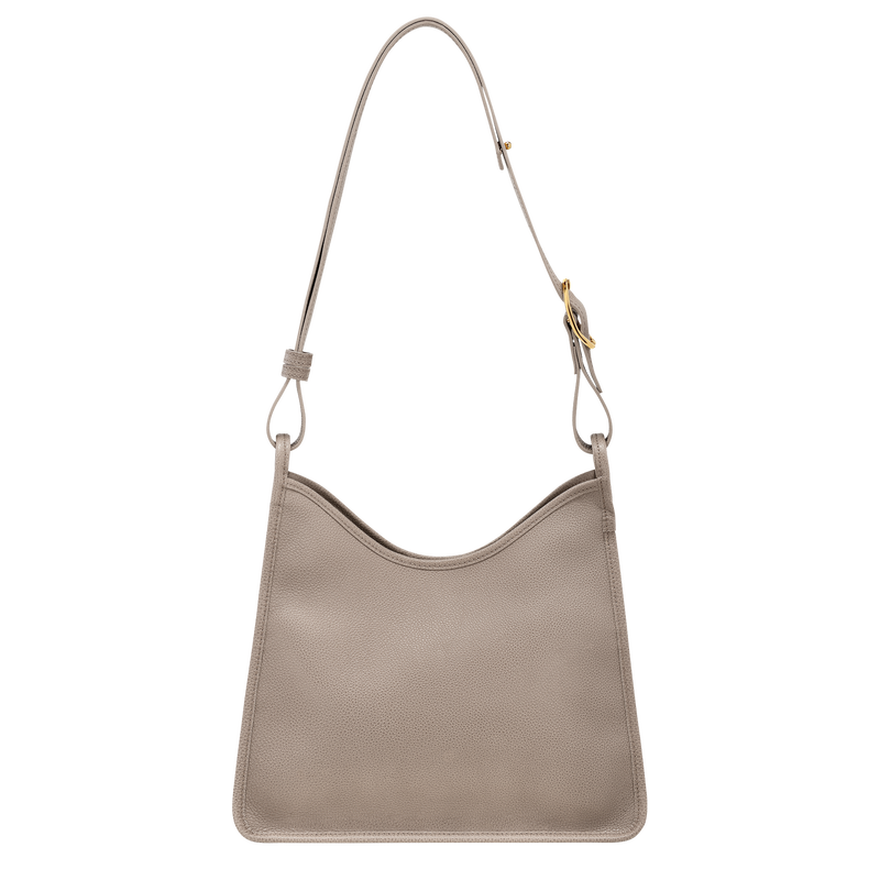 Longchamp Le Foulonné Bolso de hombro M Cuero - Tórtola Precios de Black Friday