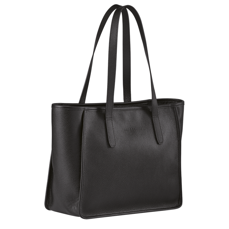 Longchamp Le Foulonné Bolso shopper L Cuero - Negro Libre de impuestos