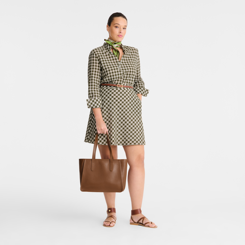 Longchamp Le Foulonné Bolso shopper L Cuero - Caramelo Descuentos del mes