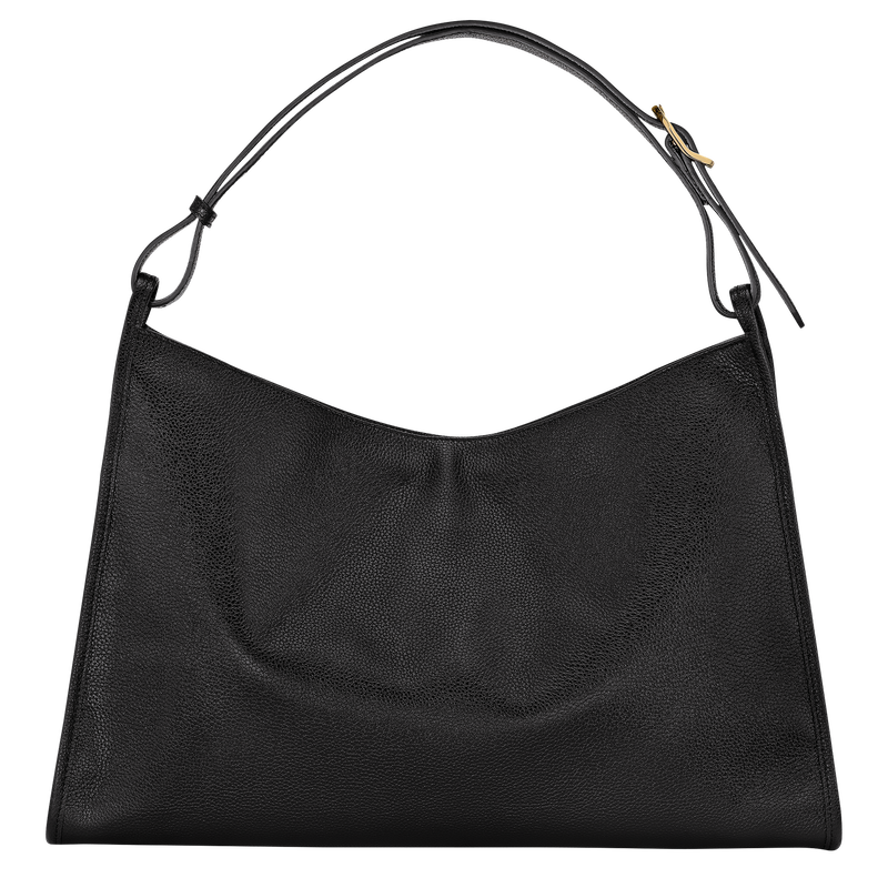 Longchamp Le Foulonné Bolso de hombro XL Cuero - Negro Última moda