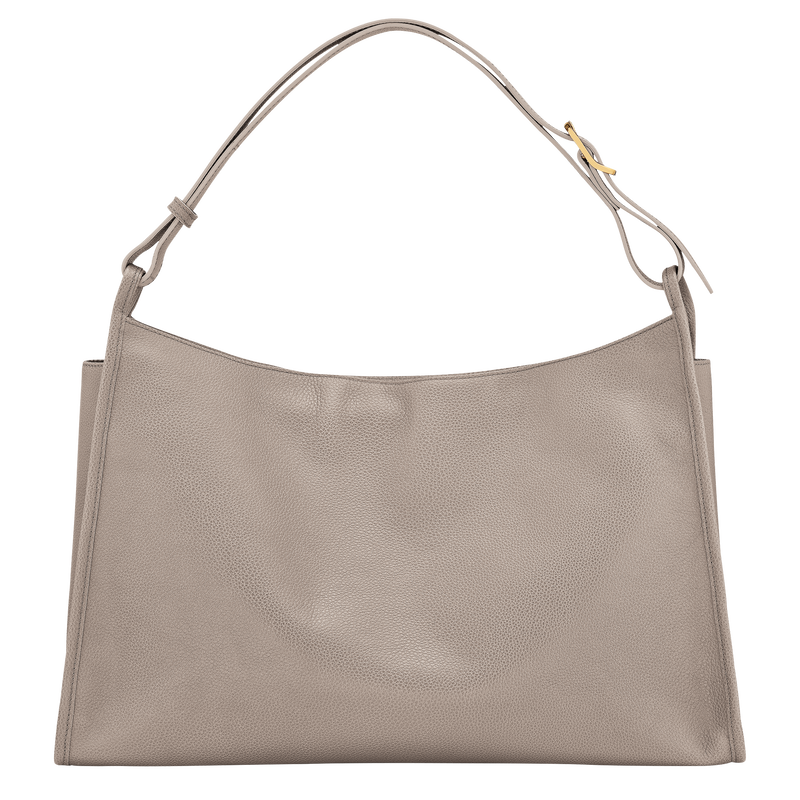 Longchamp Le Foulonné Bolso de hombro XL Cuero - Tórtola Descuento por venta flash