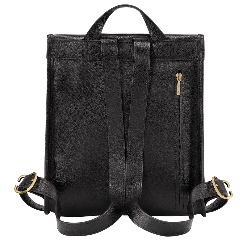 Longchamp Le Foulonné Mochila Cuero - Negro Ofertas de temporada