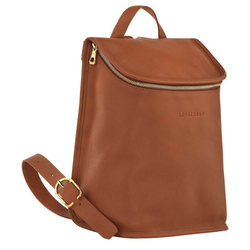 Longchamp Le Foulonné Mochila Cuero - Caramelo Ofertas especiales