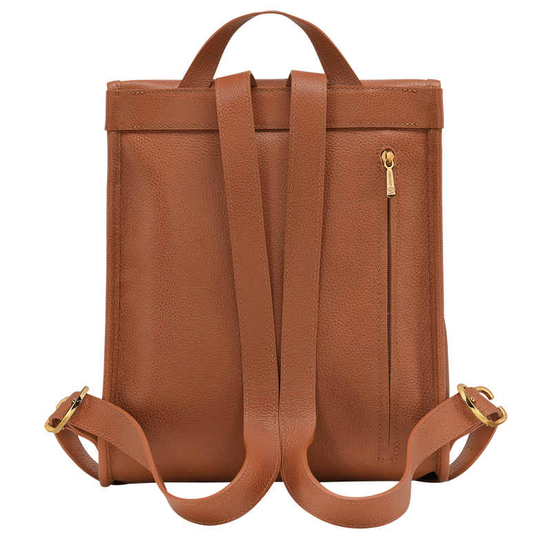 Longchamp Le Foulonné Mochila Cuero - Caramelo Ofertas especiales