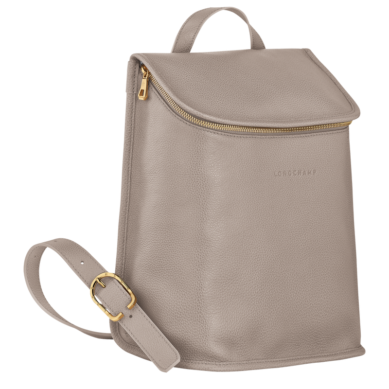 Longchamp Le Foulonné Mochila Cuero - Tórtola Grandes ahorros