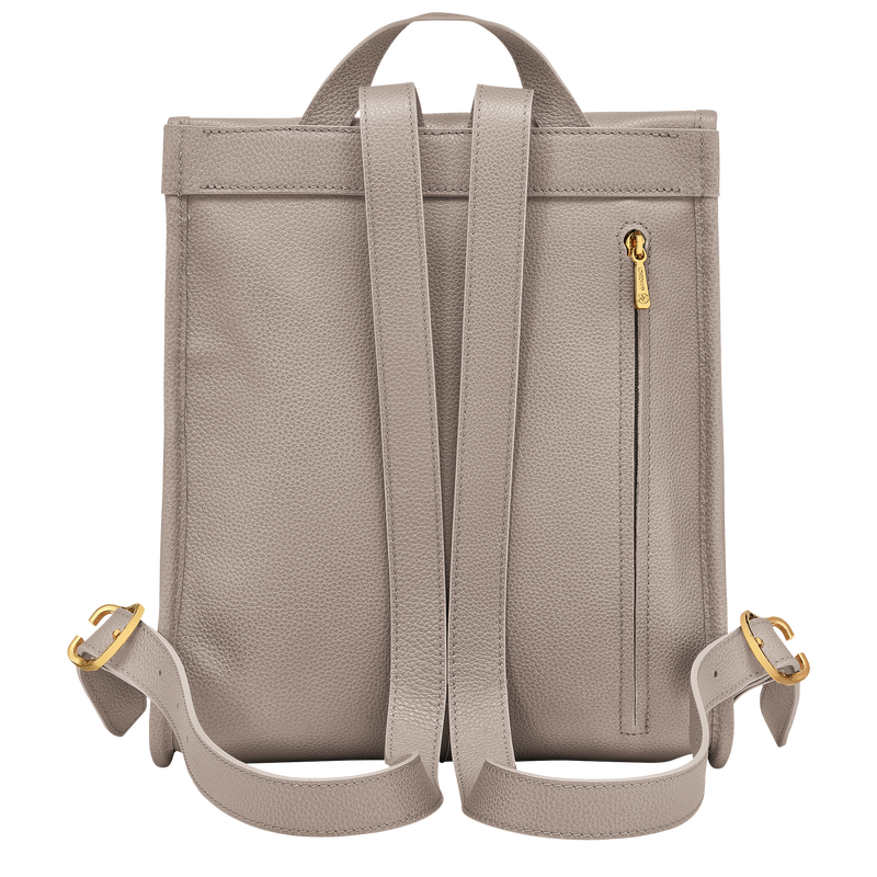Longchamp Le Foulonné Mochila Cuero - Tórtola Grandes ahorros