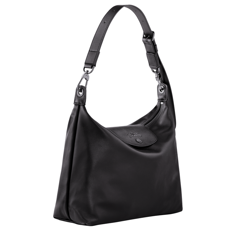 Longchamp Le Pliage Xtra Bolso Hobo M Cuero - Negro Rebajas de fin de temporada