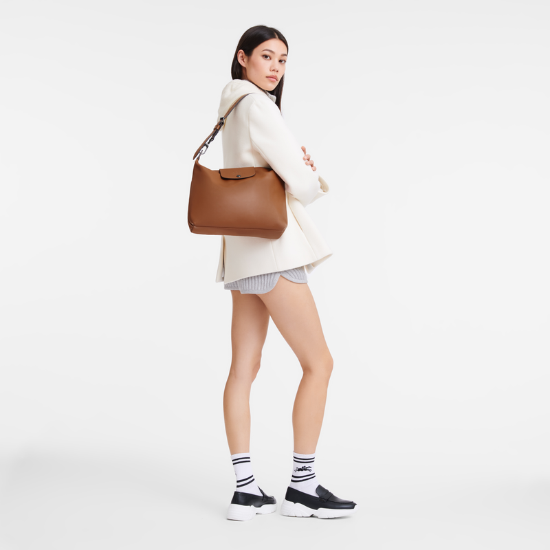 Longchamp Le Pliage Xtra Bolso Hobo M Cuero - Coñac Devoluciones gratuitas
