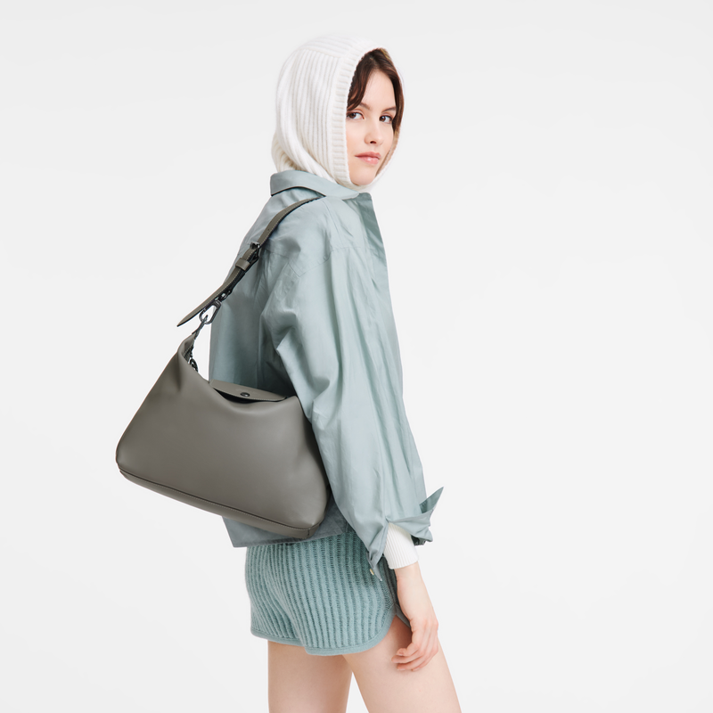 Longchamp Le Pliage Xtra Bolso Hobo M Cuero - Tórtola Outlet