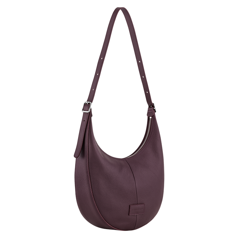 Longchamp Essential Bolso bandolera L Cuero - Berenjena Tienda