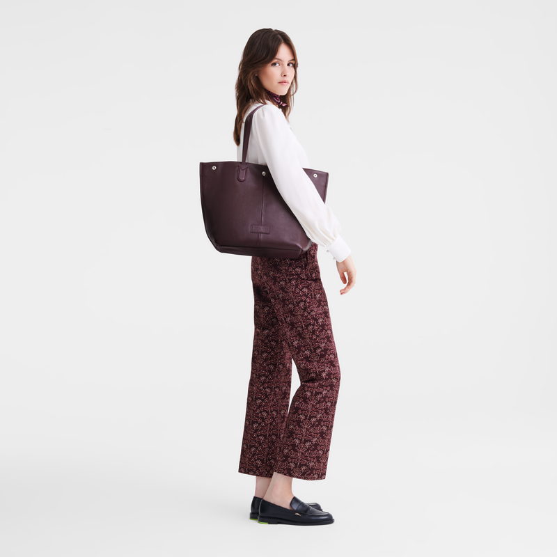 Longchamp Essential Bolso shopper L Cuero - Berenjena Rebajas online