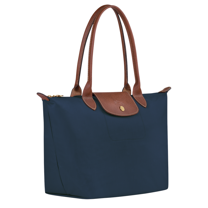 Longchamp Le Pliage Original Bolso de hombro M Lona reciclada - Azul Marino Promoción por tiempo limitado