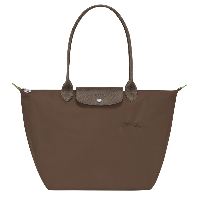 Longchamp Le Pliage Green Bolso de hombro L Lona reciclada - Tierra