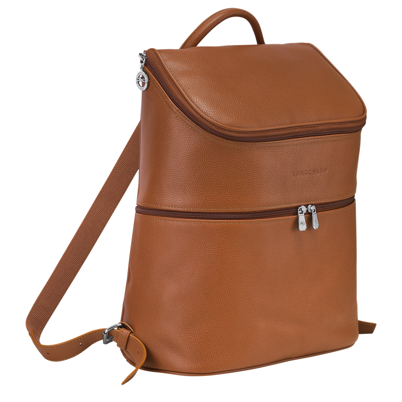 Longchamp Le Foulonné Mochila Cuero - Caramelo Oferta exclusiva