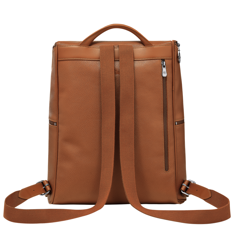 Longchamp Le Foulonné Mochila Cuero - Caramelo Oferta exclusiva