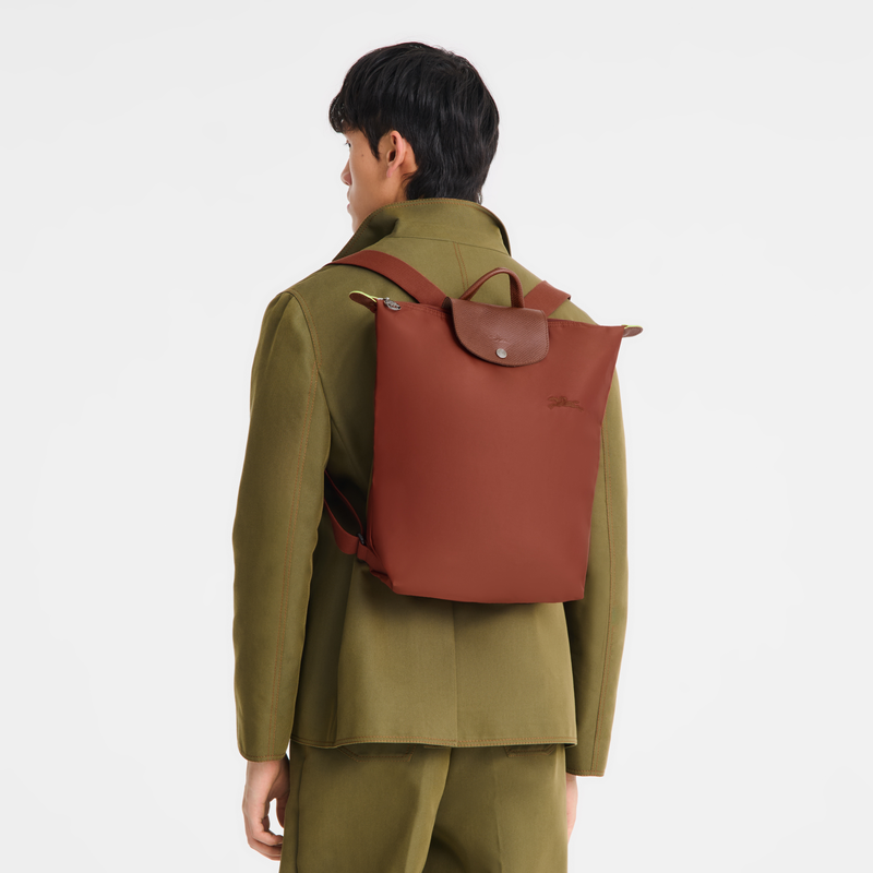 Longchamp Le Pliage Green Mochila M Tela - Castaño Grandes ahorros