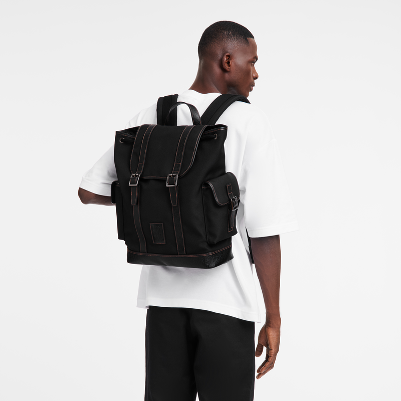 Longchamp Boxford Mochila Lona reciclada - Negro 2025