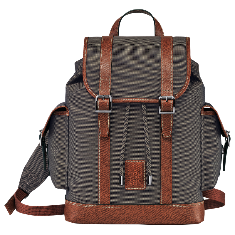 Longchamp Boxford Mochila Lona reciclada - Marrón