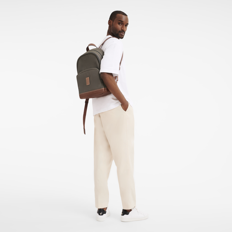 Longchamp Boxford Mochila Lona reciclada - Marrón Outlet online