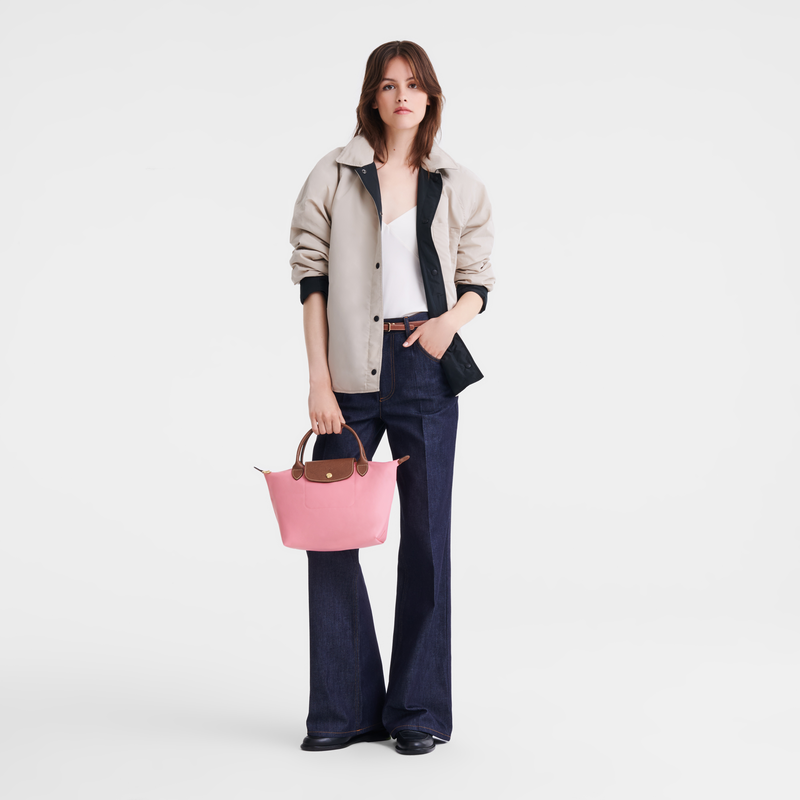 Longchamp Le Pliage Original Bolso con asa superior S Lona reciclada - Malvavisco Rebajas baratas