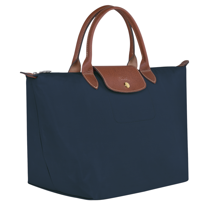 Longchamp Le Pliage Original Bolso con asa superior M Lona reciclada - Azul Marino Descuento