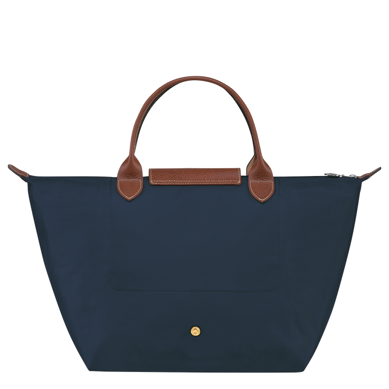 Longchamp Le Pliage Original Bolso con asa superior M Lona reciclada - Azul Marino Descuento