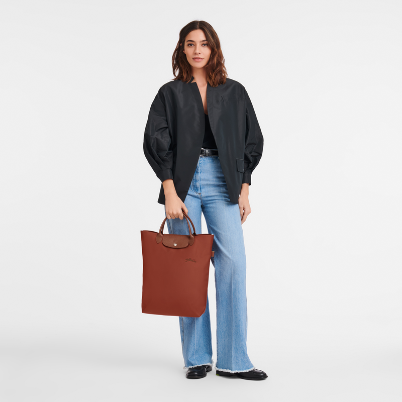 Longchamp Le Pliage Green Bolso shopper M Tela - Castaño Rebajas top