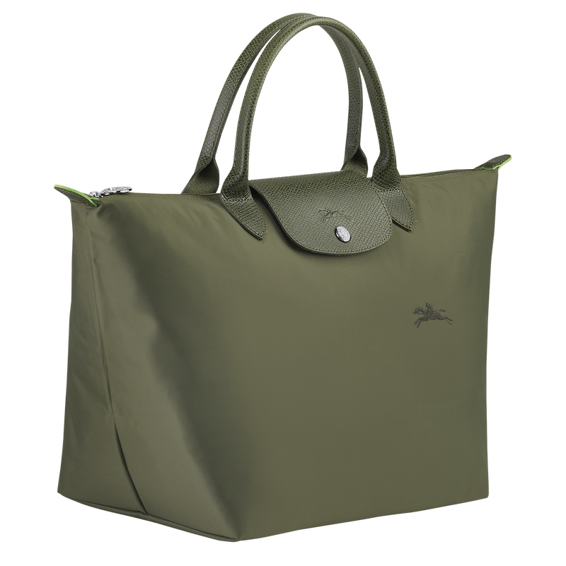 Longchamp Le Pliage Green Bolso con asa superior M Lona reciclada - Bosque Promoción por tiempo limitado