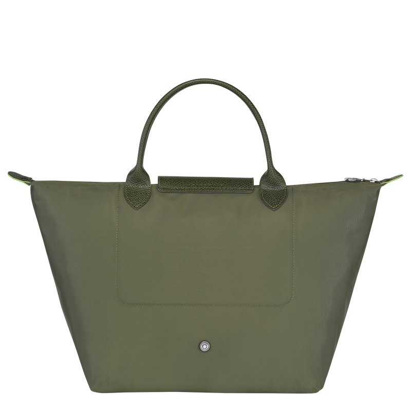 Longchamp Le Pliage Green Bolso con asa superior M Lona reciclada - Bosque Promoción por tiempo limitado