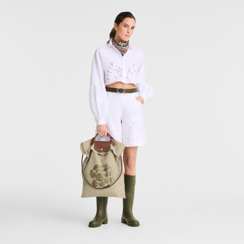 Longchamp Le Pliage Collection Bolsa alcachofa XL Tela - alcachofa Superdescuento