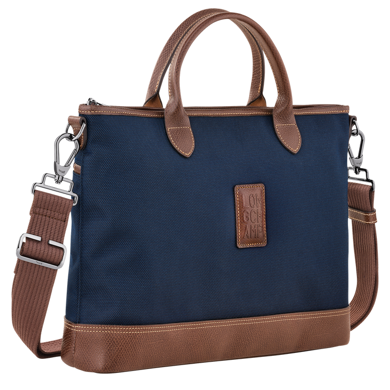 Longchamp Boxford Maletín S Lona reciclada - Azul Libre de impuestos