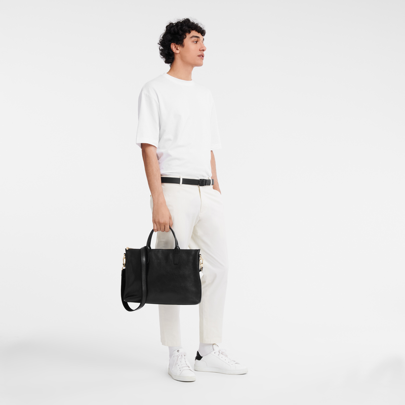 Longchamp Le Foulonné Maletín S Cuero - Negro Descuentos del mes
