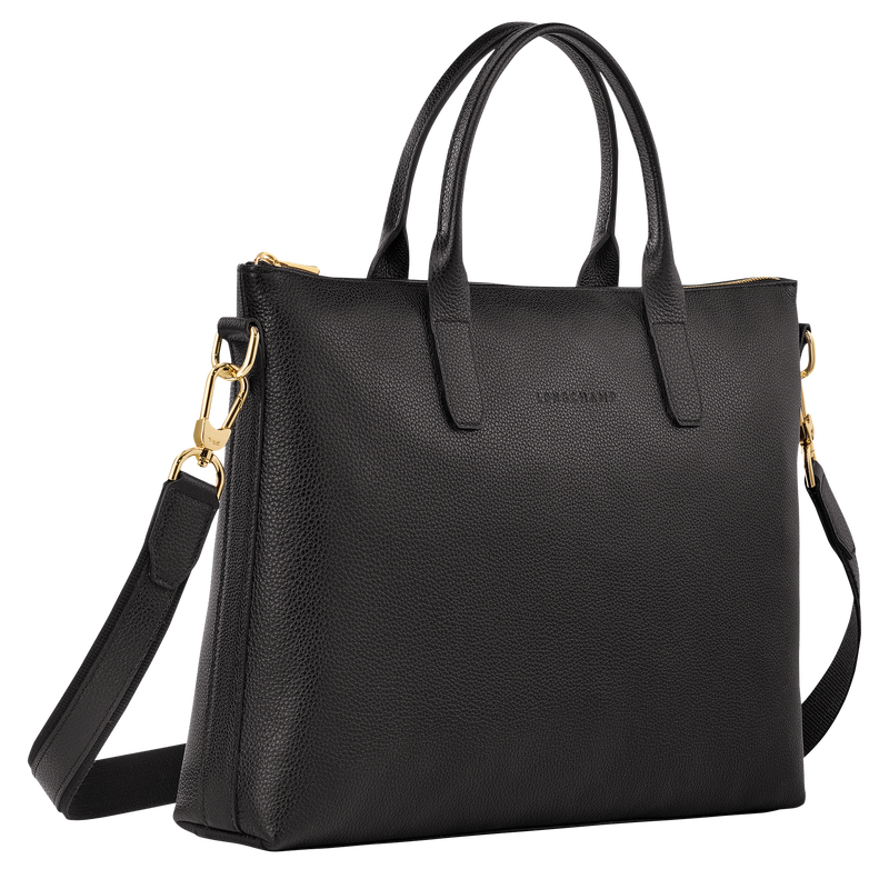 Longchamp Le Foulonné Maletín S Cuero - Negro Descuentos del mes