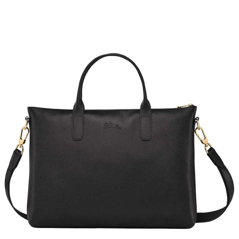 Longchamp Le Foulonné Maletín S Cuero - Negro Descuentos del mes