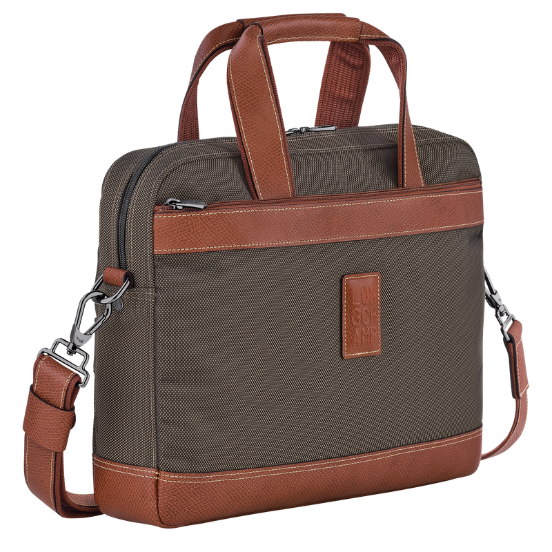 Longchamp Boxford Maletín S Lona reciclada - Marrón Ofertas especiales