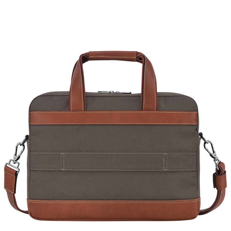 Longchamp Boxford Maletín S Lona reciclada - Marrón Ofertas especiales