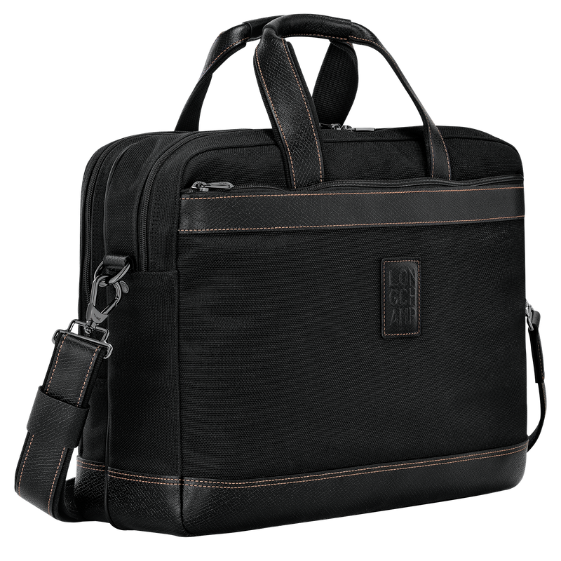 Longchamp Boxford Maletín L Lona reciclada - Negro Rebajas de fin de temporada