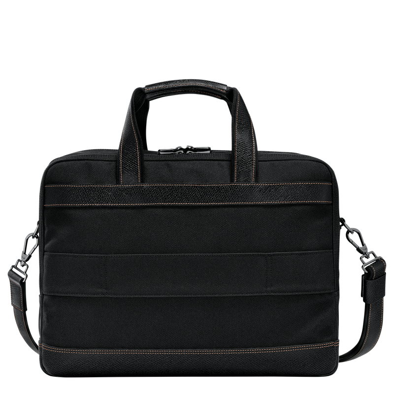 Longchamp Boxford Maletín L Lona reciclada - Negro Rebajas de fin de temporada