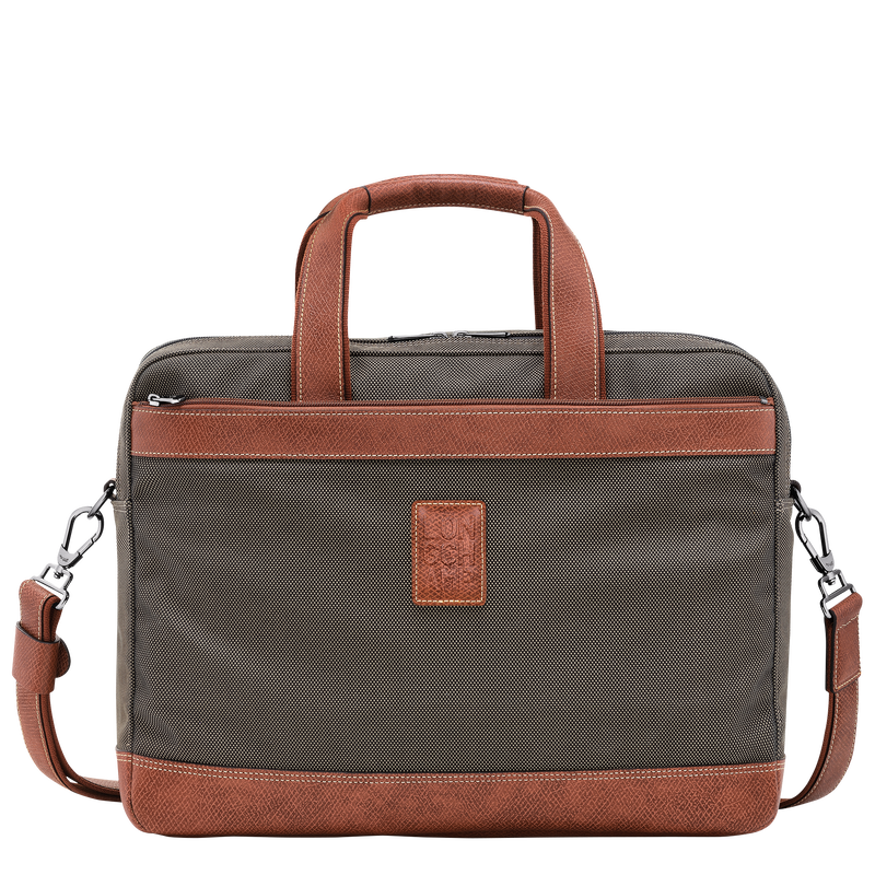 Longchamp Boxford Maletín L Lona reciclada - Marrón
