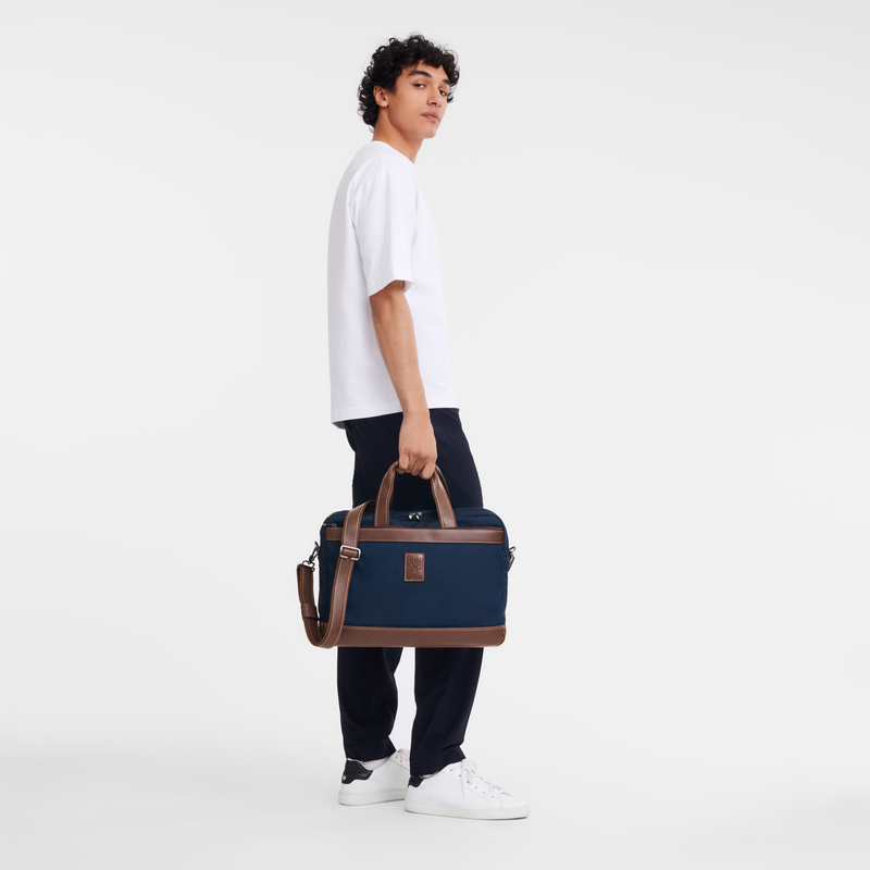 Longchamp Boxford Maletín L Lona reciclada - Azul Devoluciones gratuitas