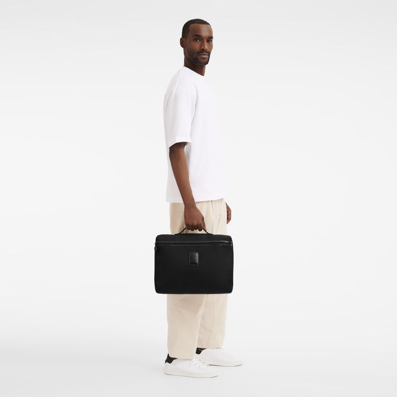 Longchamp Boxford Maletín S Lona reciclada - Negro 2025