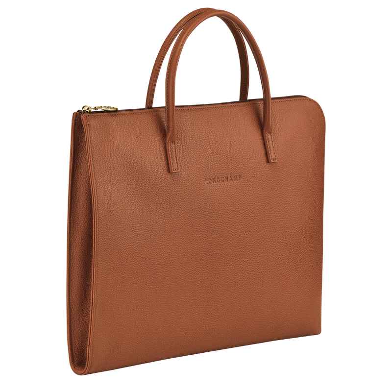 Longchamp Le Foulonné Maletín S Cuero - Caramelo En línea
