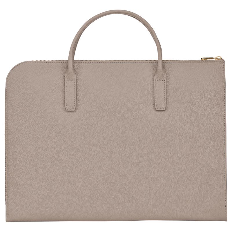Longchamp Le Foulonné Maletín S Cuero - Tórtola Outlet
